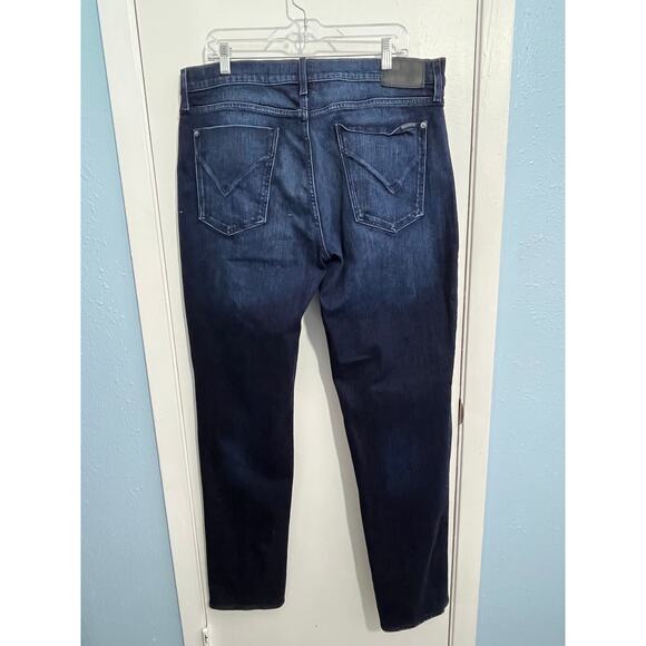 Hudson Jeans 38x35 Blake Slim Straight High Rise Dark Wash Preppy Academia - Picture 5 of 11